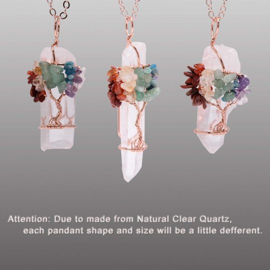 6198sLImeL. UL1500  542x542 - Tree of Life Pendant Amethyst Rose Crystal Necklace Gemstone Chakra Jewelry - TOL01